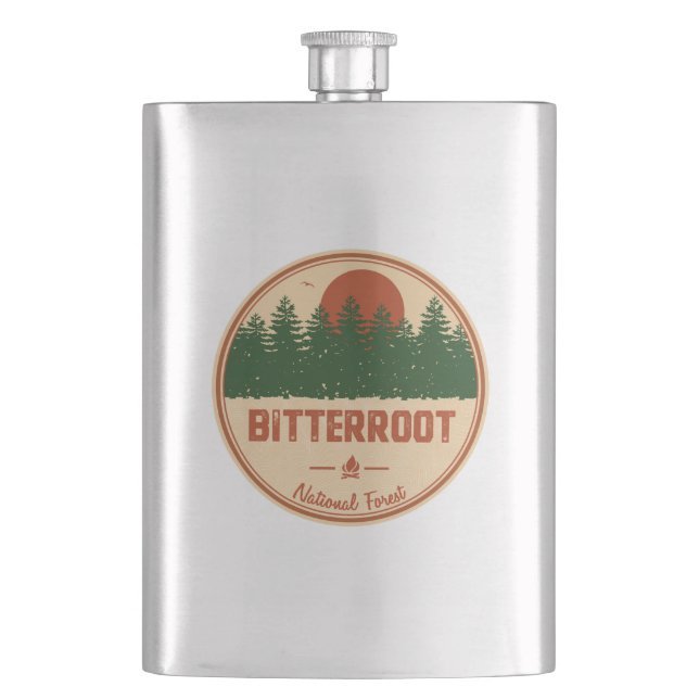 Bitterroot National Forest Flask (Front)