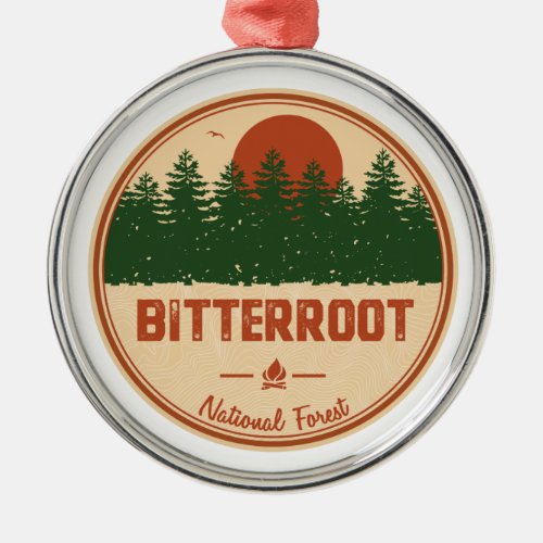 Bitterroot National Forest Metal Ornament
