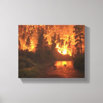 Bitterroot National Park Forest Fire Canvas Print by jetglo at Zazzle