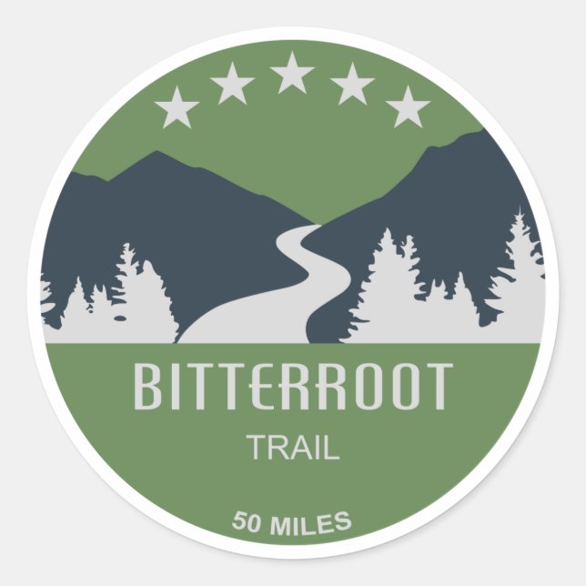 Bitterroot Trail Classic Round Sticker (Front)