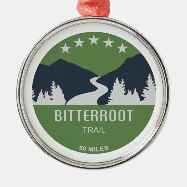 Bitterroot Trail Metal Ornament (Front)