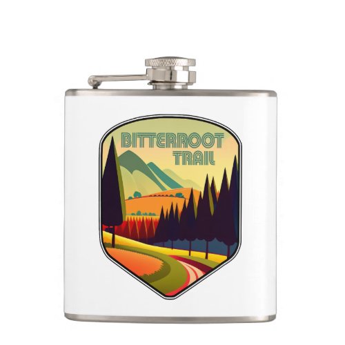 Bitterroot Trail Montana Colors Flask