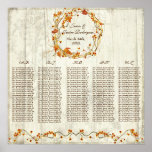 Bittersweet Fall - Reception Table Seating Chart at Zazzle