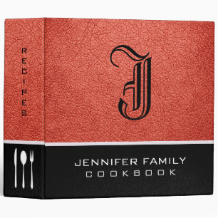 Bittersweet Leather Family Recipes Monogram Binder