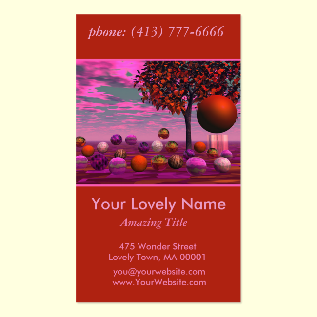 Bittersweet Opinion, Copper Raspberry Maple Tree Double-Sided Standard Business Cards (Pack Of 100)