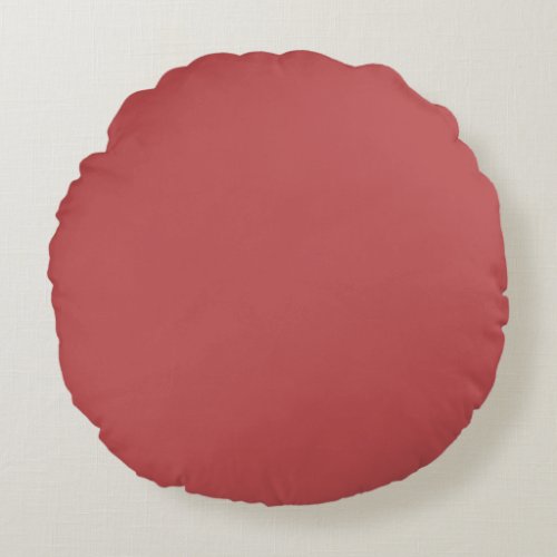 Bittersweet Shimmer solid color  Round Pillow