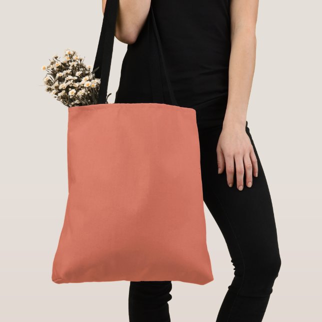 Bittersweet  Solid Plain Color Tote Bag (Close Up)