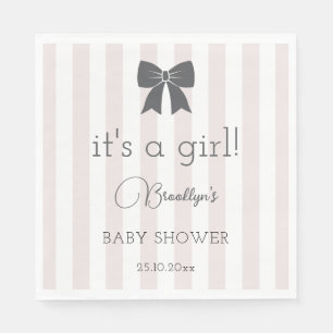 Bitty Bow It's a Girl Baby Shower Napkins