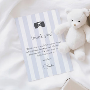Bitty Bow Oh Boy Baby Shower Thank You Card