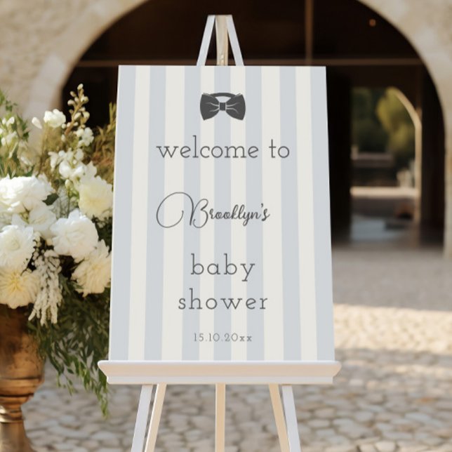 Bitty Bow Oh Boy Baby Shower Welcome Foam Board (Creator Uploaded)