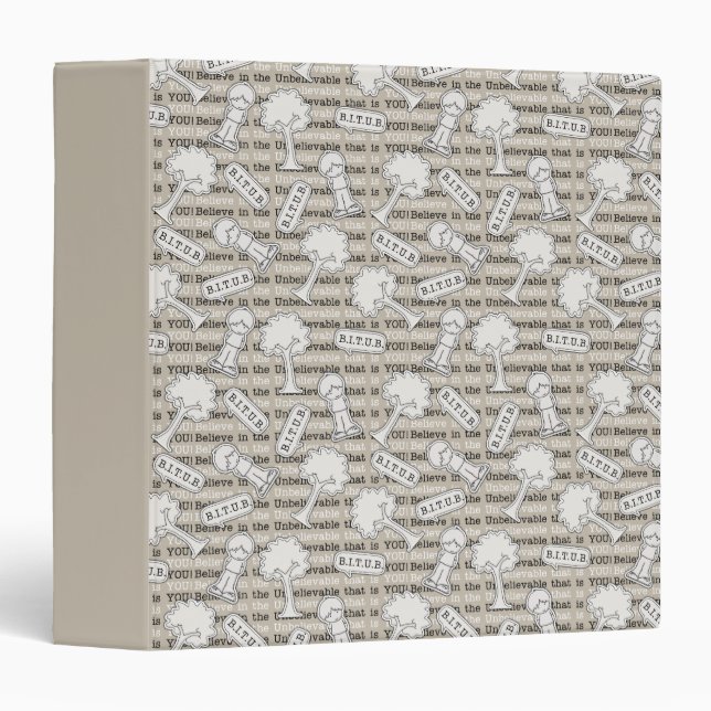 BITUB Pattern (Believe in the Unbelievable) 3 Ring Binder (Front/Spine)