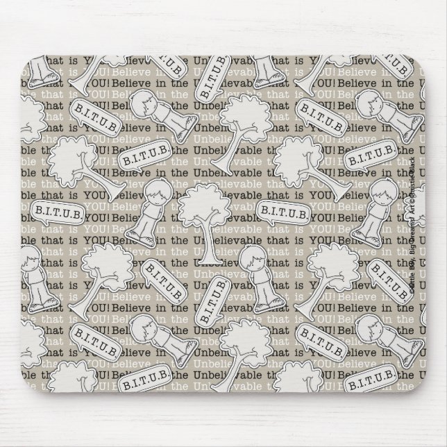 BITUB Pattern (Believe in the Unbelievable) Mouse Pad (Front)