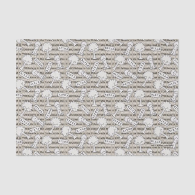 BITUB Pattern (Believe in the Unbelievable) Tissue Paper (Front)