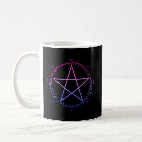 Biual Pentagram Wiccan Pagan Bi Pride Flag Boho Fl Coffee Mug