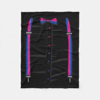 Biual Pride Flag Bow Tie And Braces Lgbtq Bi Fleece Blanket