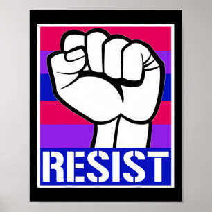 Biual Pride Resist Parade Party Lgbtq Flag Gift T Poster