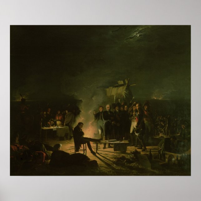 Bivouac of Napoleon I on Battlefield Battle Poster (Front)