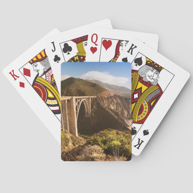 Bixby Bridge, Big Sur, California, USA Poker Cards (Back)