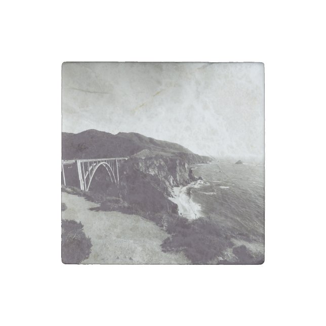 Bixby Bridge, Big Sur, California USA Stone Magnet (Front)