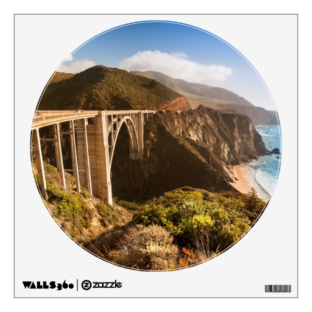 Bixby Bridge, Big Sur, California, USA Wall Sticker (Front)