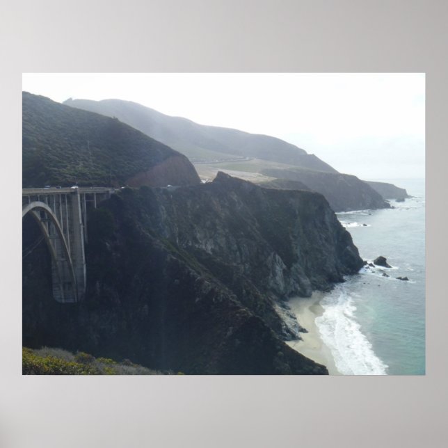 Bixby Bridge, Highway 1 in California Poster (Front)