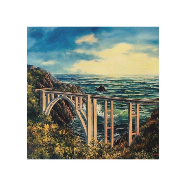 Bixby Bridge Wood Wall Art (Front)