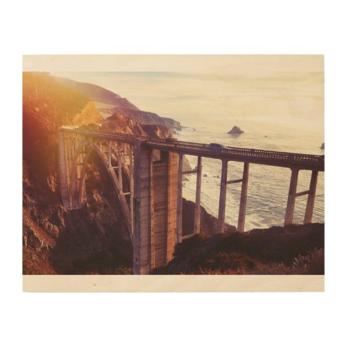 Bixby bridge wood wall art