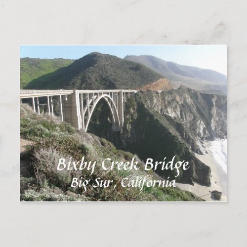 Bixby Creek Bridge Big Sur California Postcard