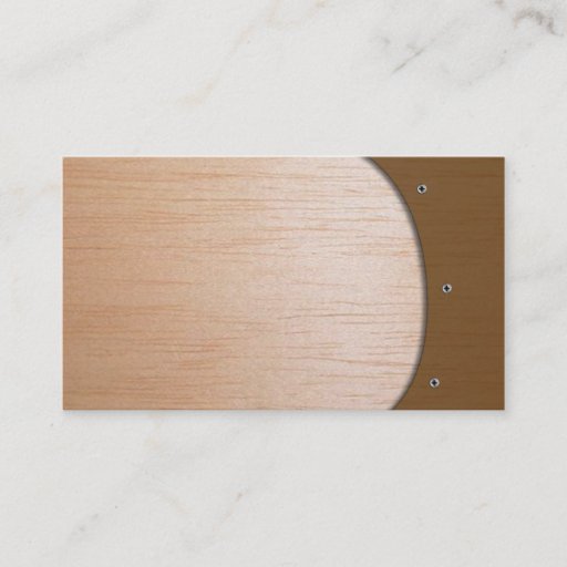 Customizable Biz Card - Wooden Business Card Template