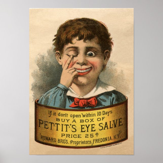 Bizarre and Funny Vintage Ad Poster (Front)