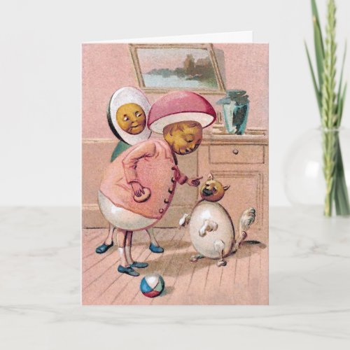 Bizarre Egg People Holiday Card