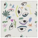 Bizarre Eyes  Modern Art  Fabric