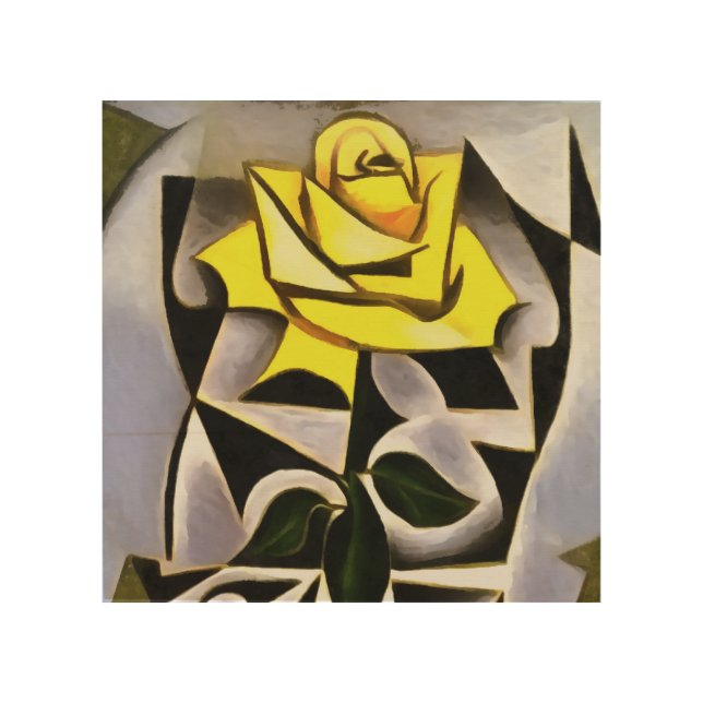 Bizarre Geometric Yellow Rose Art (Front)