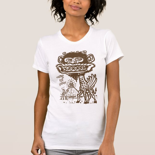 Bizarre Giraffe in Egypt T-Shirt (Front)