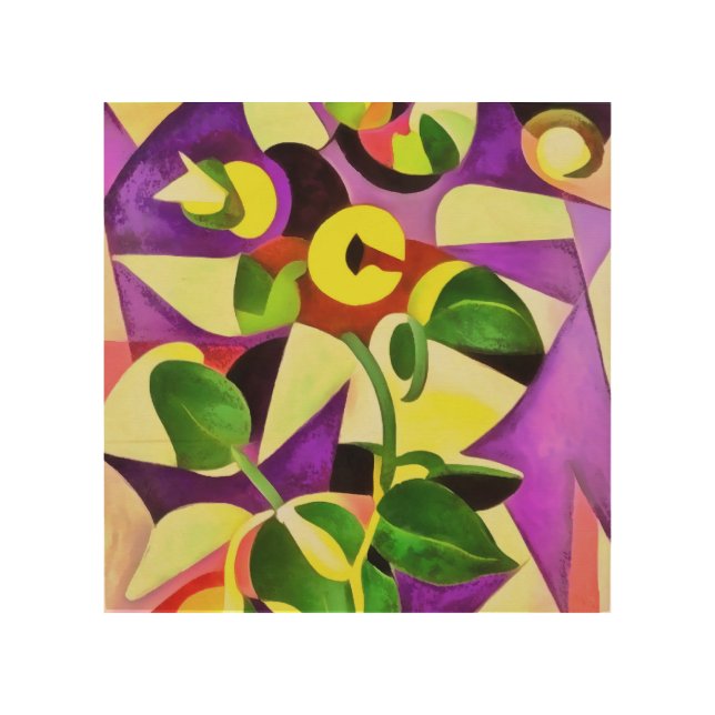 Bizarre Passiflora Flower Geometric Art Abstract (Front)