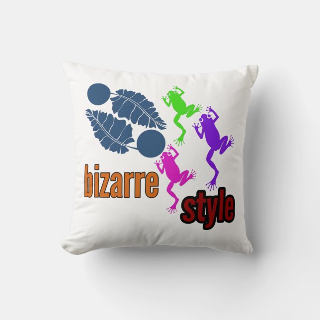 bizarre style throw pillow (Front)