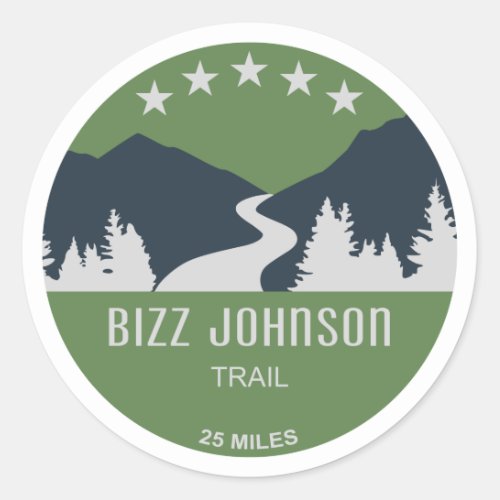 Bizz Johnson Trail Classic Round Sticker