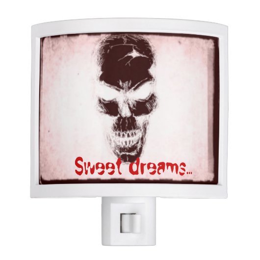 Bizzareworld Vintage Style Skull Night Light (Front)