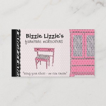 Bizzie Lizzie Zebra And Dots Business Card by BizzieLizzie at Zazzle