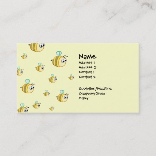 Customizable Bizzy Bees 2 Business Cards