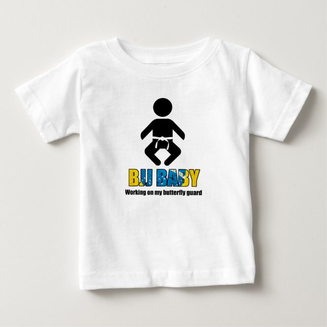 BJJ Baby "Working on my butterfly guard" T Baby T-Shirt (Front)