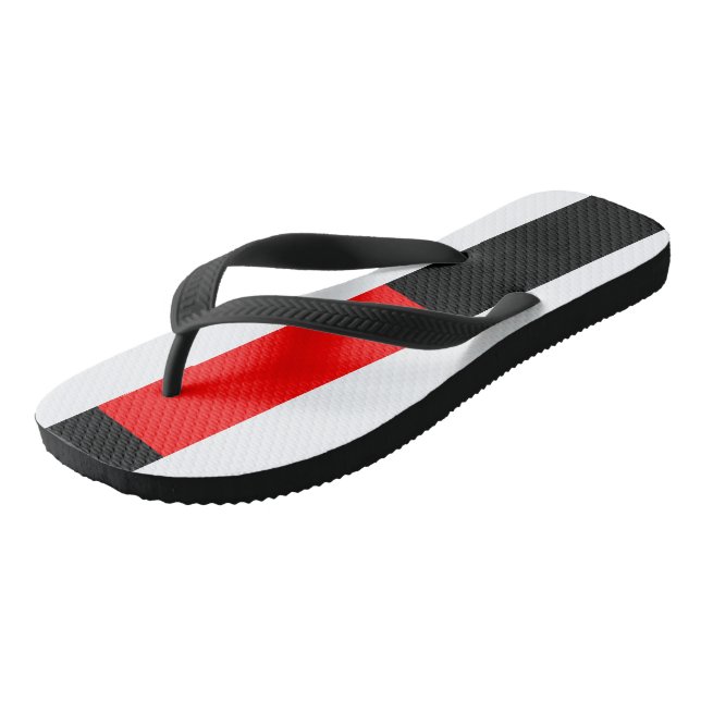 BJJ - Brazilian Jiu Jitsu Black Belt Flip Flops (Angled)