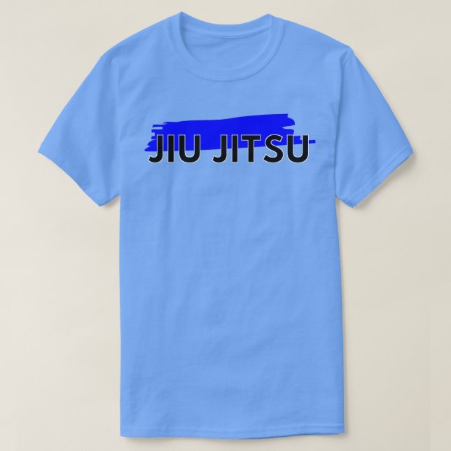 Bjj Brazilian Jiu Jitsu Blue Belt T-Shirt (Design Front)