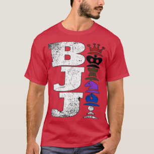 BJJ Brazilian Jiu Jitsu chess figures T-Shirt