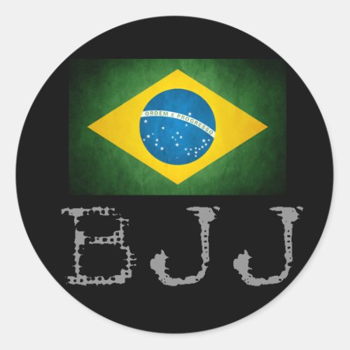 BJJ Brazilian Jiu Jitsu Flag Sticker