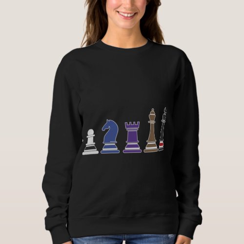 BJJ Brazilian Jiu Jitsu Funny Chess Pieces Gift De Sweatshirt