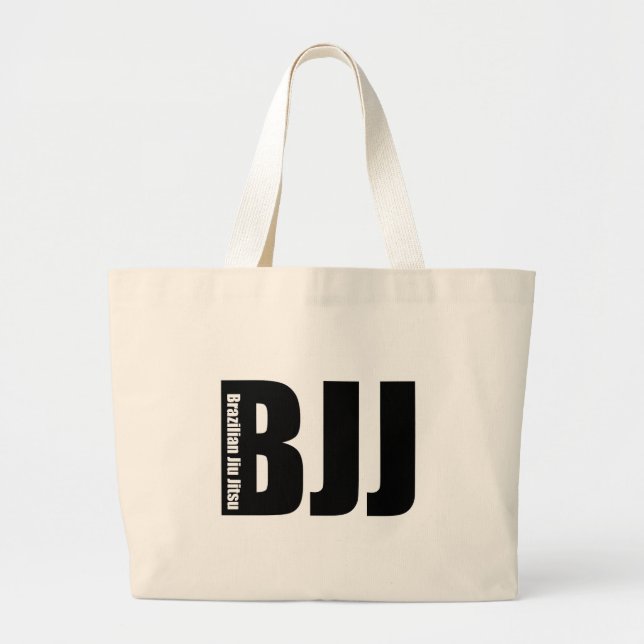 BJJ - Brazilian Jiu Jitsu Large Tote Bag (Front)