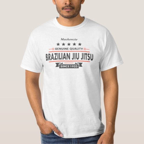 BJJ Brazilian Jiu Jitsu Personalized Since 1925 T_Shirt