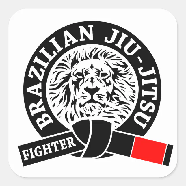 BJJ - Brazilian Jiu - Jitsu Square Sticker | Zazzle