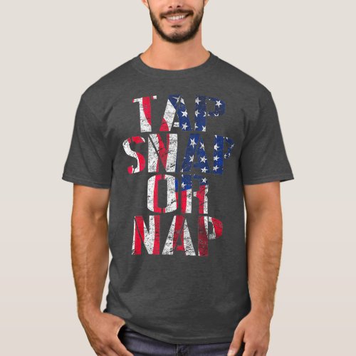 BJJ Brazilian Jiu Jitsu Tap Snap or Nap  Flag T_Shirt